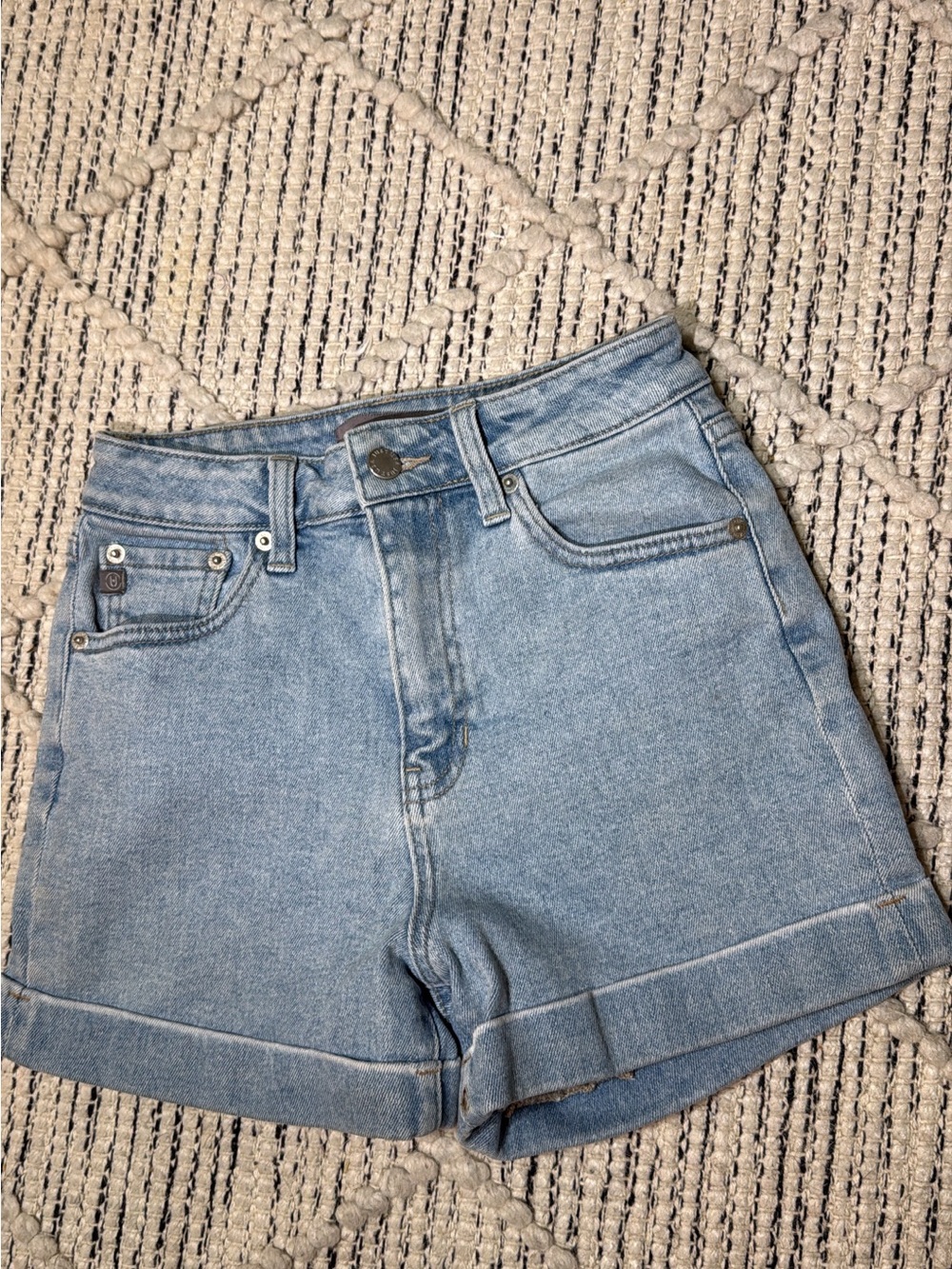 Light Blue Denim High-Waist Women’s Shorts